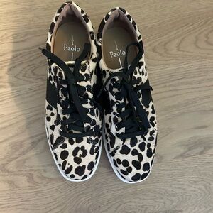 Linea Paolo Animal Print Sneakers with Black Accents in 10. worn once